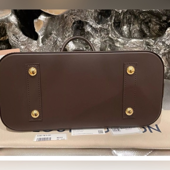 Louis Vuitton Alma Top Handle  Bag Brown Canvas - Picture 6 of 16